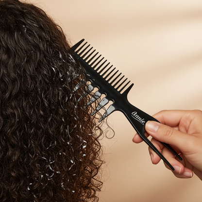 Annie Section & 3-in-1 Styling Comb Set, 2 Count, Black