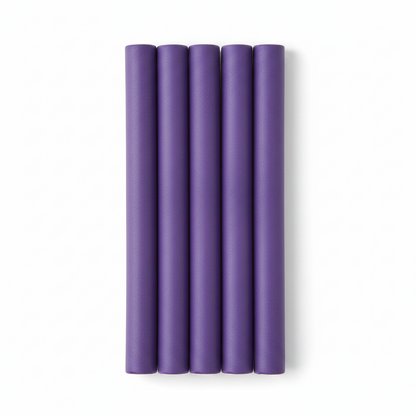 Annie Soft Twist Hair Rollers 3/4 Inch, 4 Count, Purple shown neatly aligned on a white background, designed for easy styling and creating natural curls for textured hair.