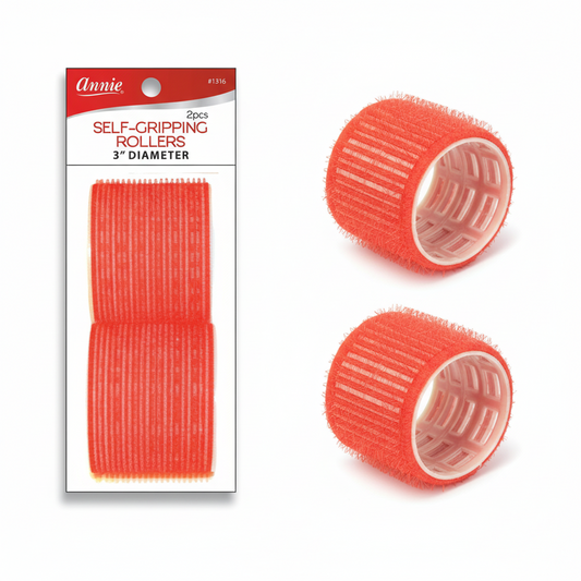Rodillos autoagarre Annie 3 pulgadas 2 quilates rojo