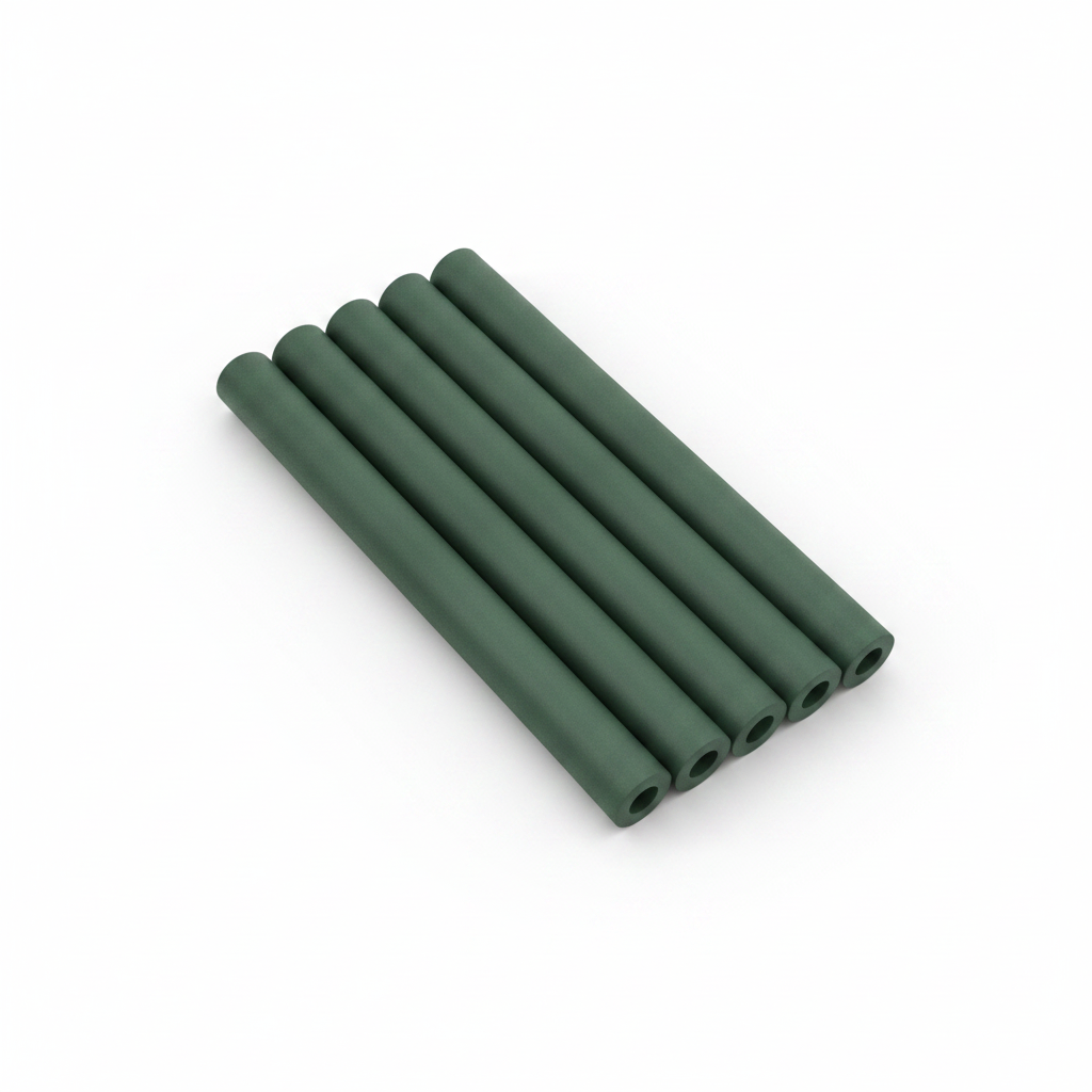 Annie Soft Twist Hair Rollers 1 Inch, 4 Count, Green displayed neatly on a white background, featuring soft, flexible rods designed for creating natural curls on textured hair.