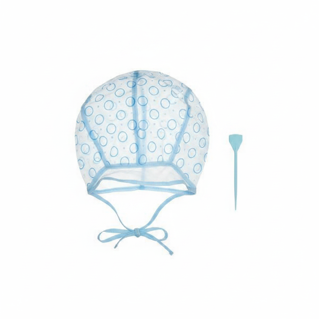 Gorra de plástico Ms. Remi para mechas y teñir el cabello con aguja, 1 unidad, transparente