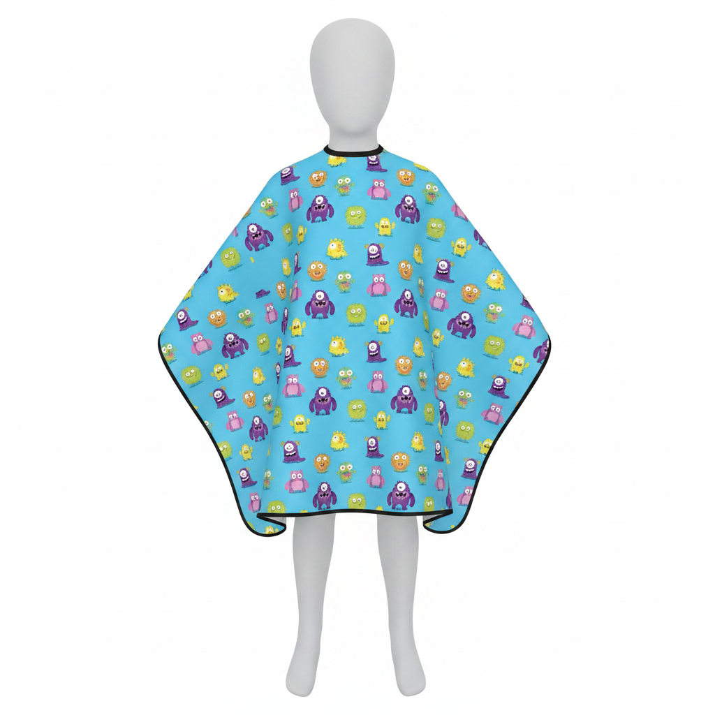 Annie Kids' Cutting Cape, 1 Count, Blue Pattern