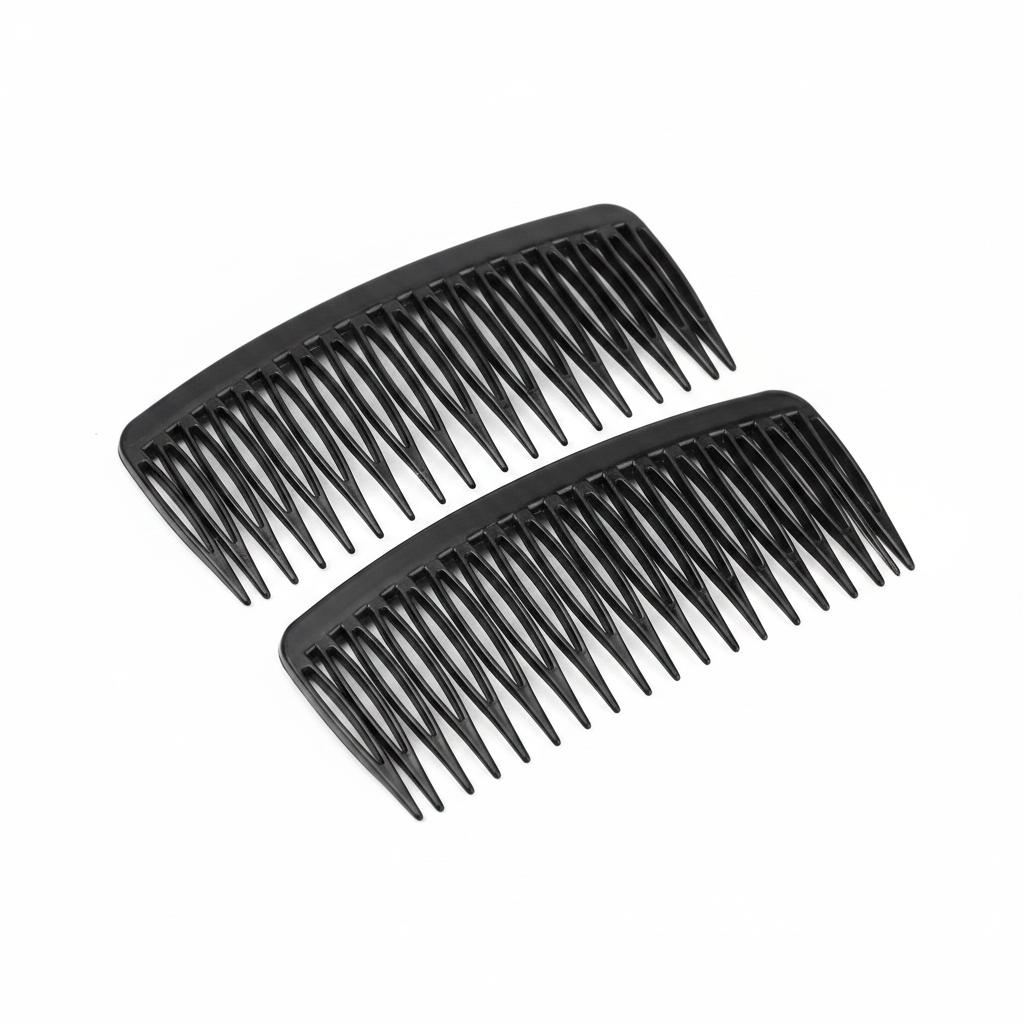 Annie Side Combs Large, 2 Count, Black