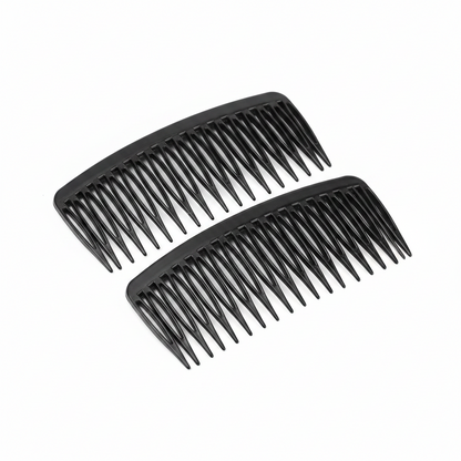 Annie Side Combs Large, 2 Count, Black