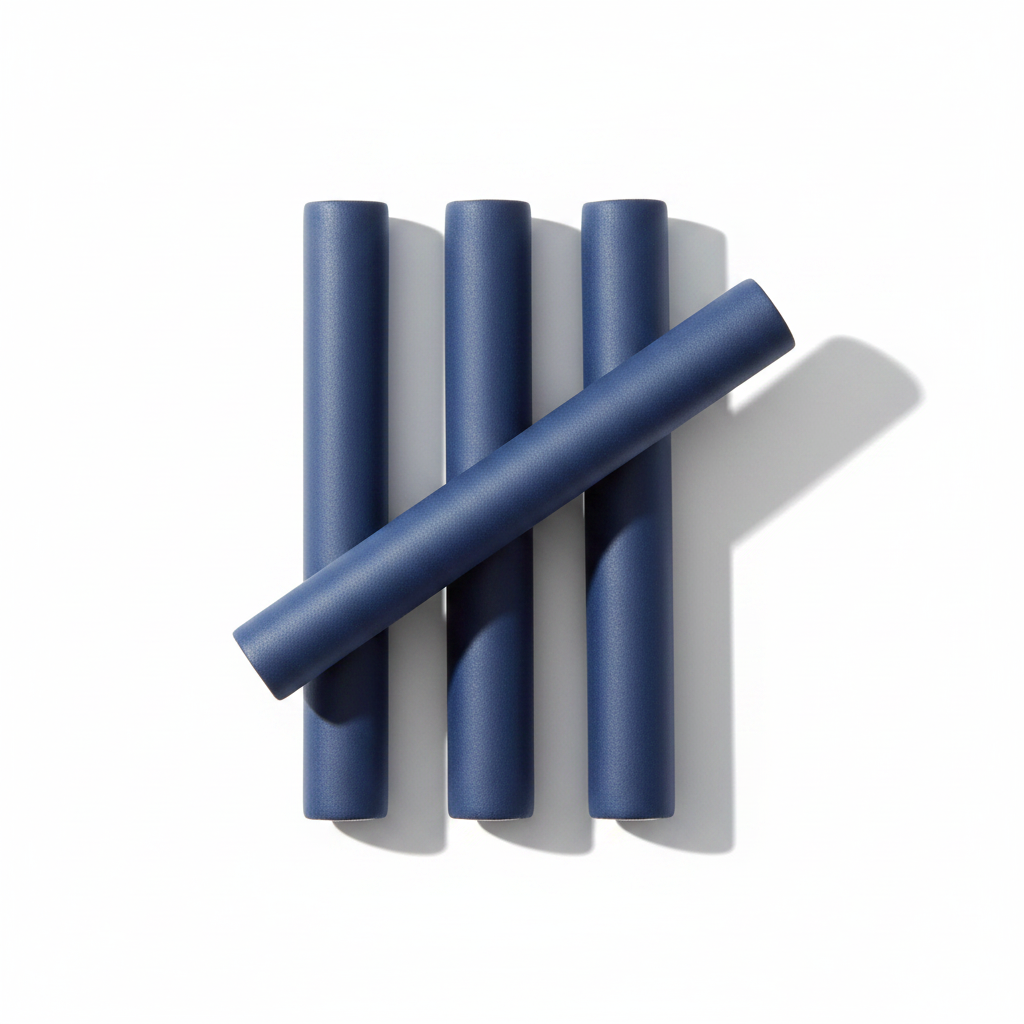 Three blue soft twist hair rollers measuring approximately 1 1/4 inches in diameter, designed for gentle styling of textured and natural hair without snags.