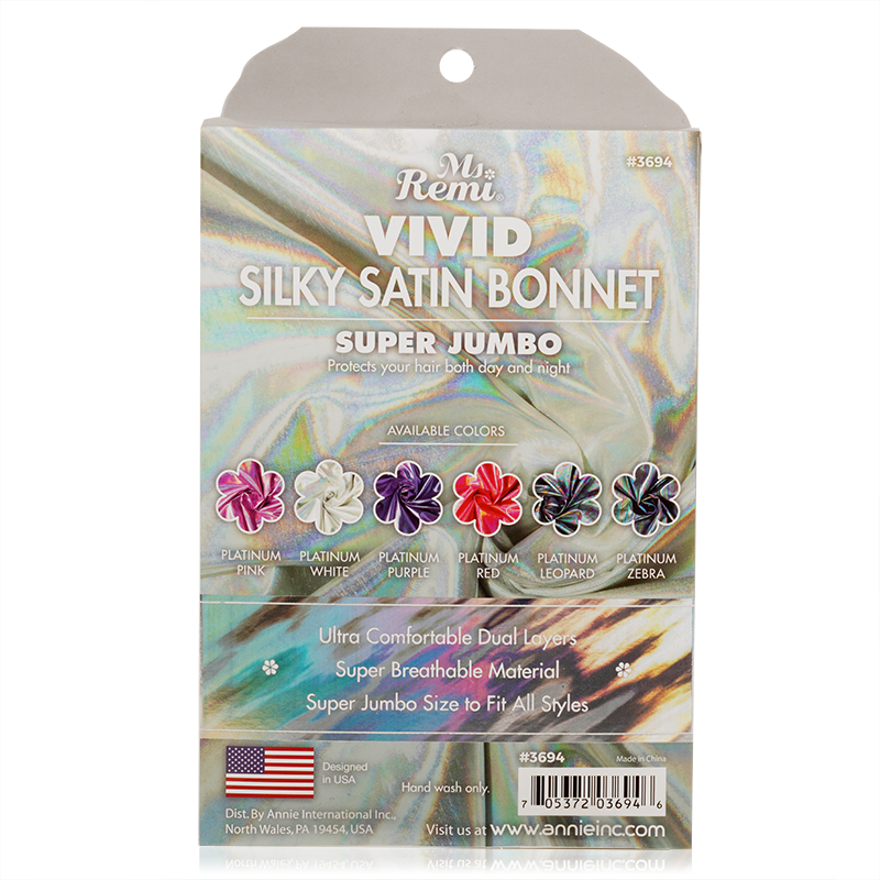 
                  
                    Load image into Gallery viewer, Ms. Remi Silky Satin Vivid Bonnet X-Jumbo Platinum, Assorted Bonnets Ms. Remi   
                  
                