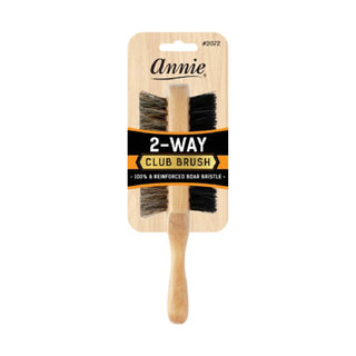 Cepillo de cerdas de jabalí Annie Two Way Club, suave y duro