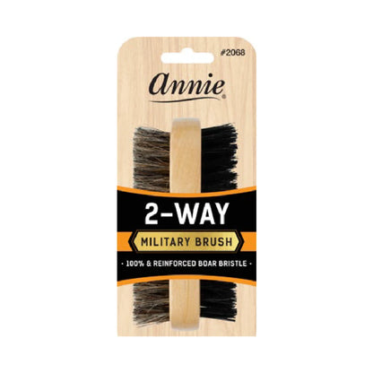 Annie 2-Way Military Brush #2068 – Soft & Hard Boar Bristle