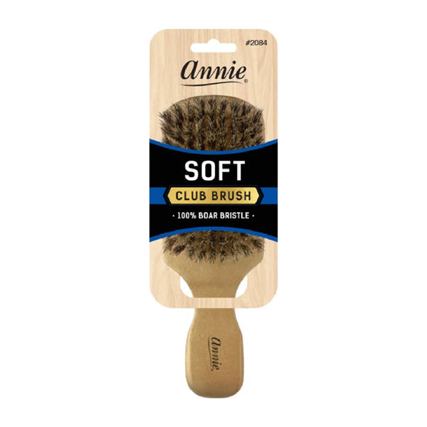 Annie Soft Club Brush 100% Pure Boar Bristles Gold