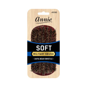 
                  
                    Load image into Gallery viewer, Annie Soft Military Brush 100% Pure Boar Bristles Dark Brown Brushes Annie   
                  
                
