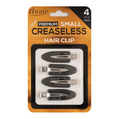 Annie Premium Small Creaseless Hair Clips Black (4ct) Hair Clips Annie   