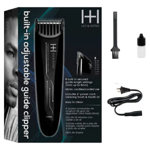 
                  
                    Load image into Gallery viewer, Hot &amp;amp; Hotter Adjustable Guide Rechargeable Clipper Black Hair Clipper Hot &amp;amp; Hotter   
                  
                