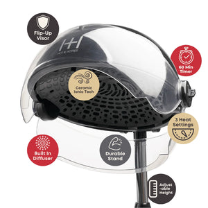 
                  
                    Load image into Gallery viewer, Hot &amp;amp; Hotter Turbo Professional Salon Standing Hood Hair Dryer
                  
                