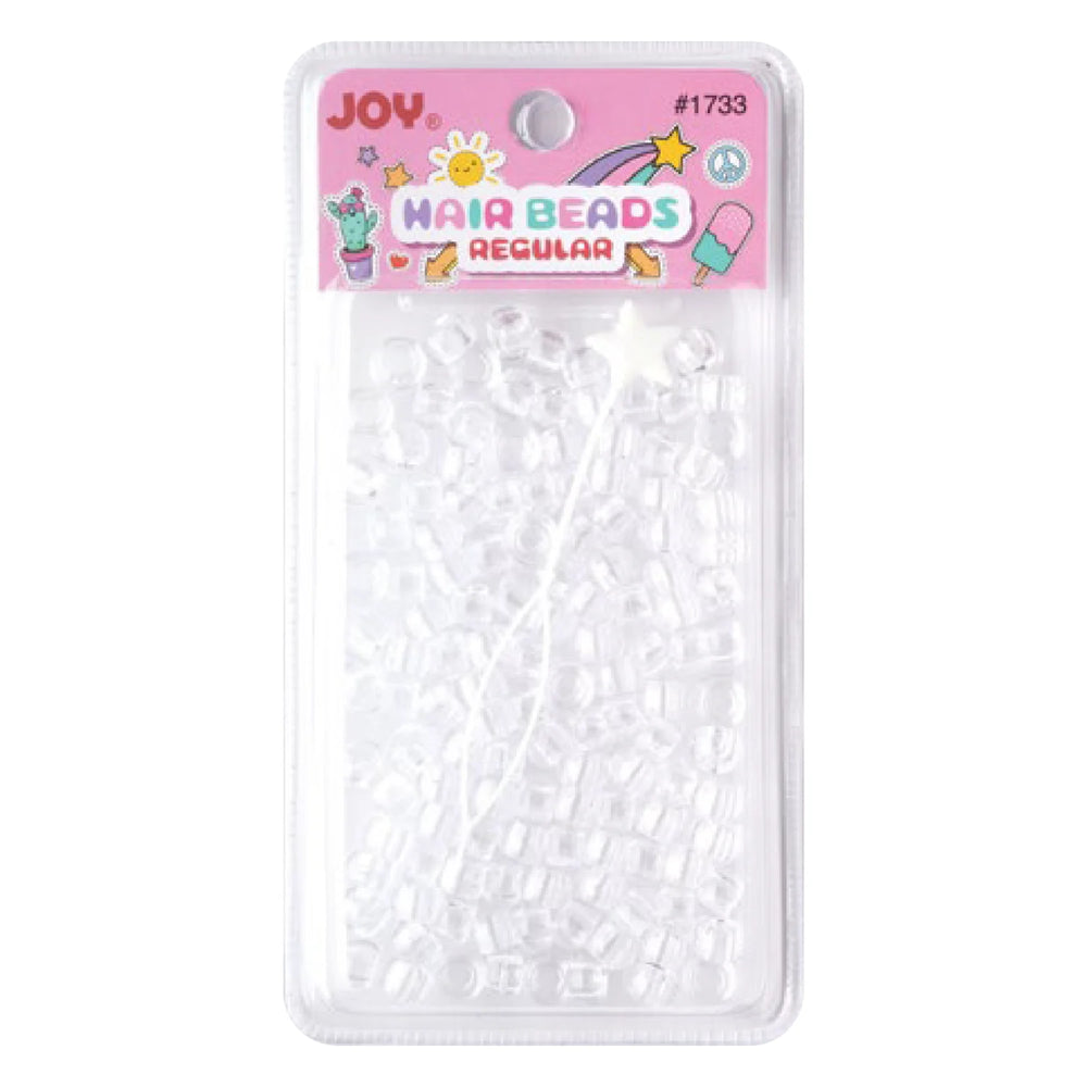 Joy Round Beads Regular Size 200Ct Clear