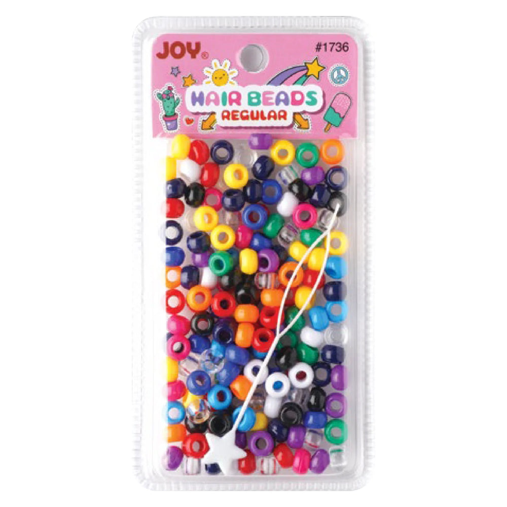 Joy Round Beads Regular Size 200Ct Asst Color Beads Joy   