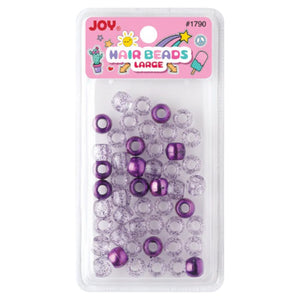 
                  
                    갤러리 뷰어에 이미지 로드, Joy Large Hair Beads 50Ct Purple Metallic &amp;amp; Glitter Beads Joy   
                  
                