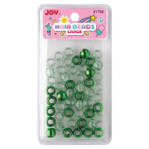
                  
                    갤러리 뷰어에 이미지 로드, Joy Large Hair Beads 50Ct Green Metallic &amp;amp; Glitter Beads Joy   
                  
                