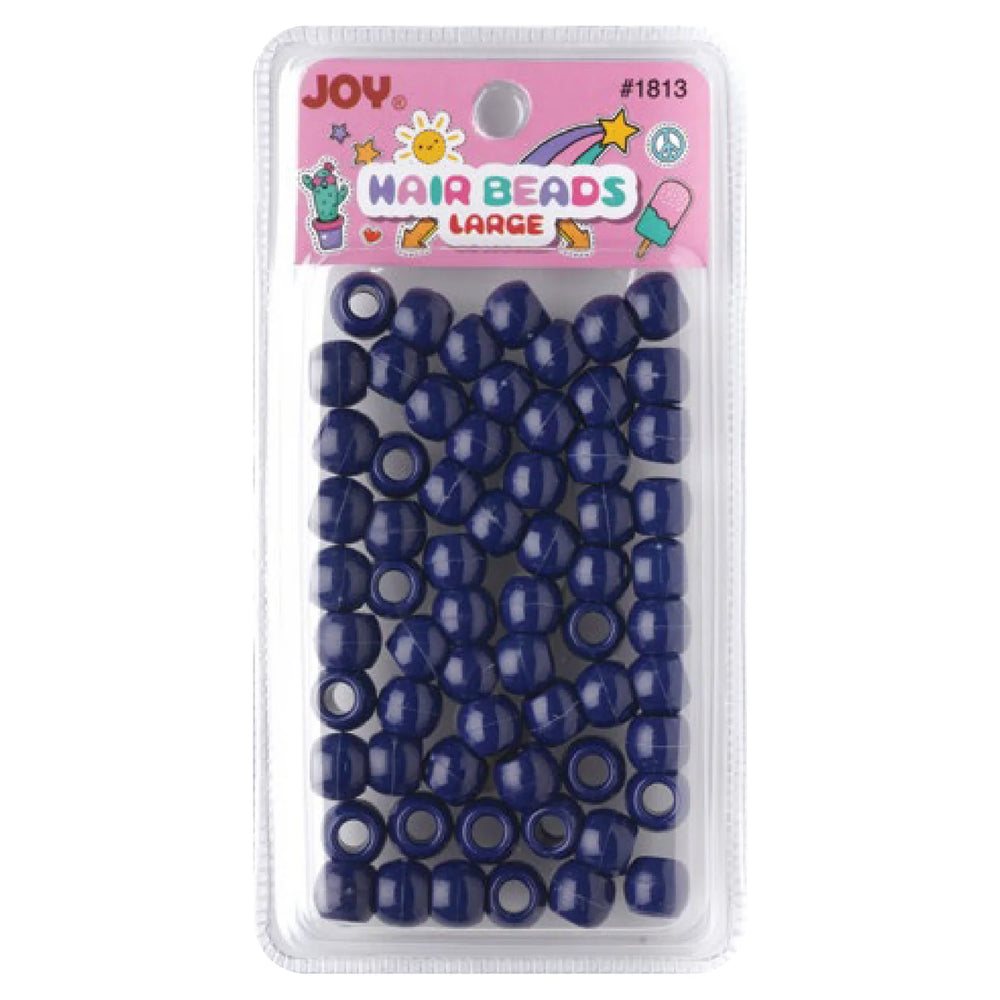 Joy Large Hair Beads 60Ct Navy Blue