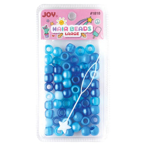 
                  
                    갤러리 뷰어에 이미지 로드, Joy Large Hair Beads 60Ct Blue Asst Beads Joy   
                  
                