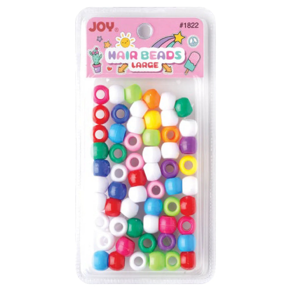 Joy Large Hair Beads 60Ct Solid Asst Color