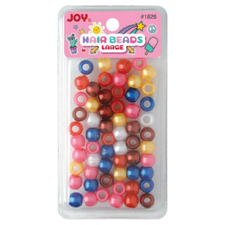 Joy Large Hair Beads 60Ct Asst Pearl