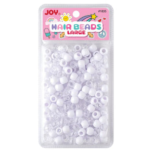 
                  
                    Load image into Gallery viewer, Joy Large Hair Beads 240Ct White &amp;amp; Clear
                  
                