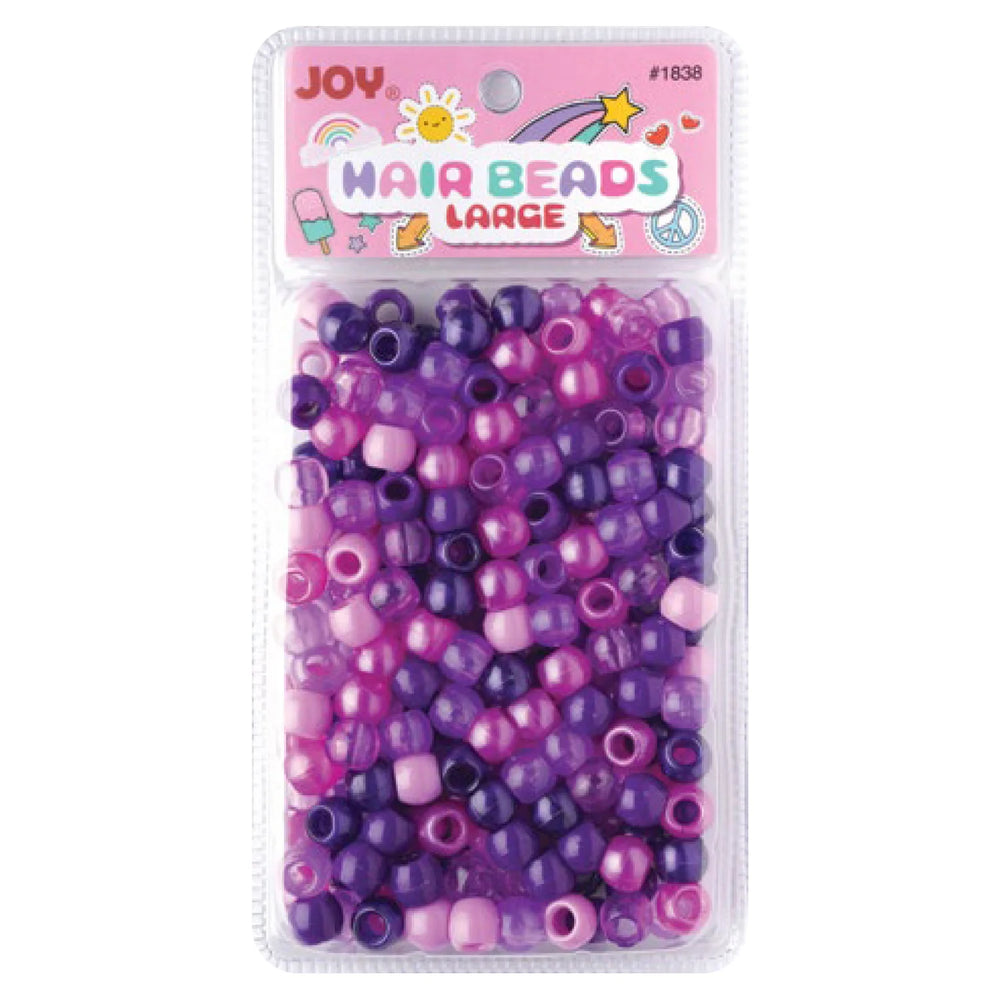 Joy Large Hair Beads 240Ct Purple Asst Beads Joy   