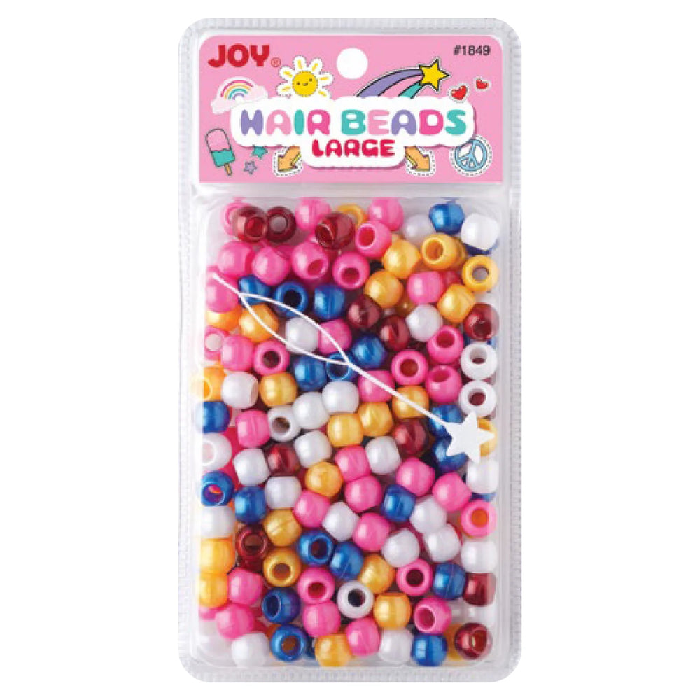 Joy Large Hair Beads 240Ct Metallic Asst Color