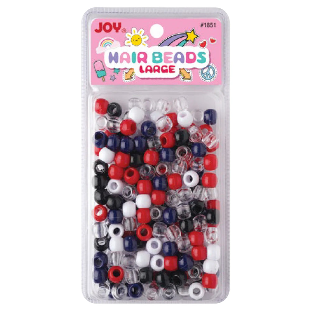 
                  
                    갤러리 뷰어에 이미지 로드, Joy Large Hair Beads 240Ct Black, White, &amp;amp; Red Beads Joy   
                  
                