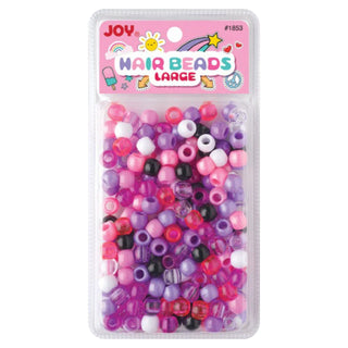 Joy Large Hair Beads 240Ct Purple and Pink Asst