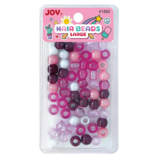 Joy Large Hair Beads 50Ct Asst Dark Purple