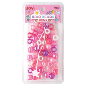 
                  
                    갤러리 뷰어에 이미지 로드, Joy Large Hair Beads 50Ct Asst Pink &amp;amp; Purple Glitter Beads Joy   
                  
                
