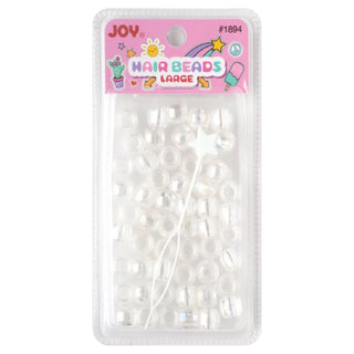 Joy Large Hair Beads 50Ct Clear