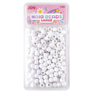 Joy Large Hair Beads 240Ct White