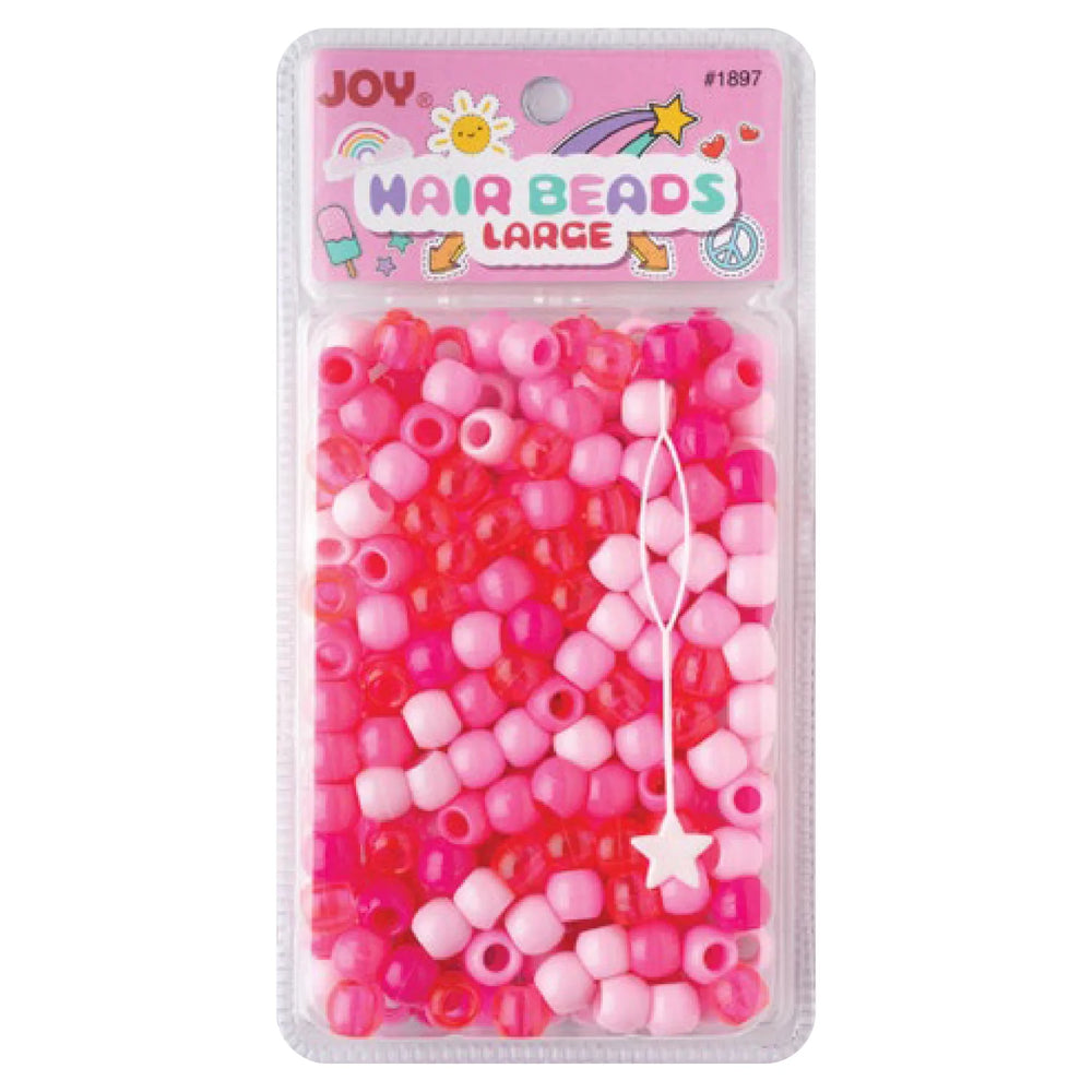 Joy Large Hair Beads 240Ct Pink Asst