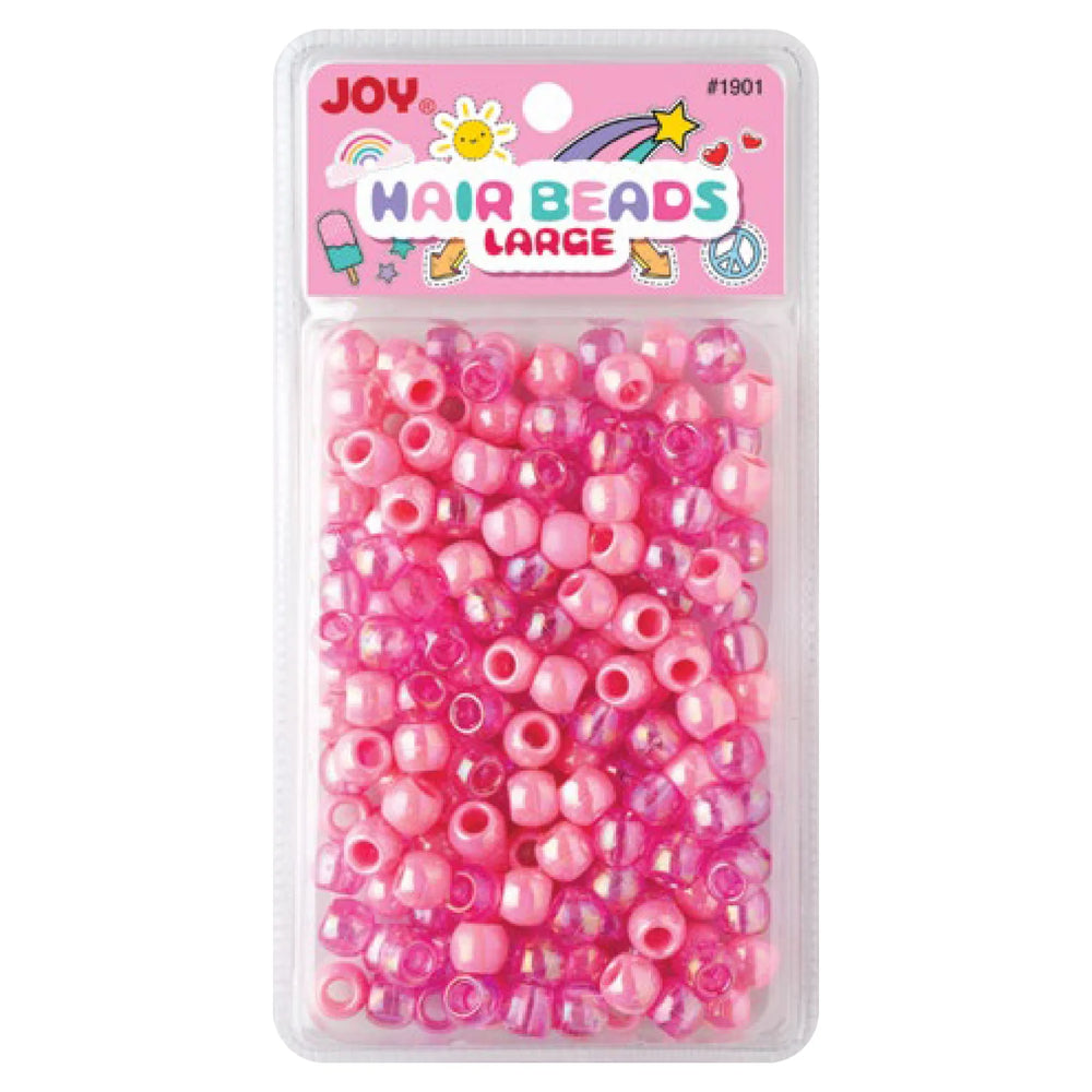 Joy Large Hair Beads 240Ct Pink Metallic Asst