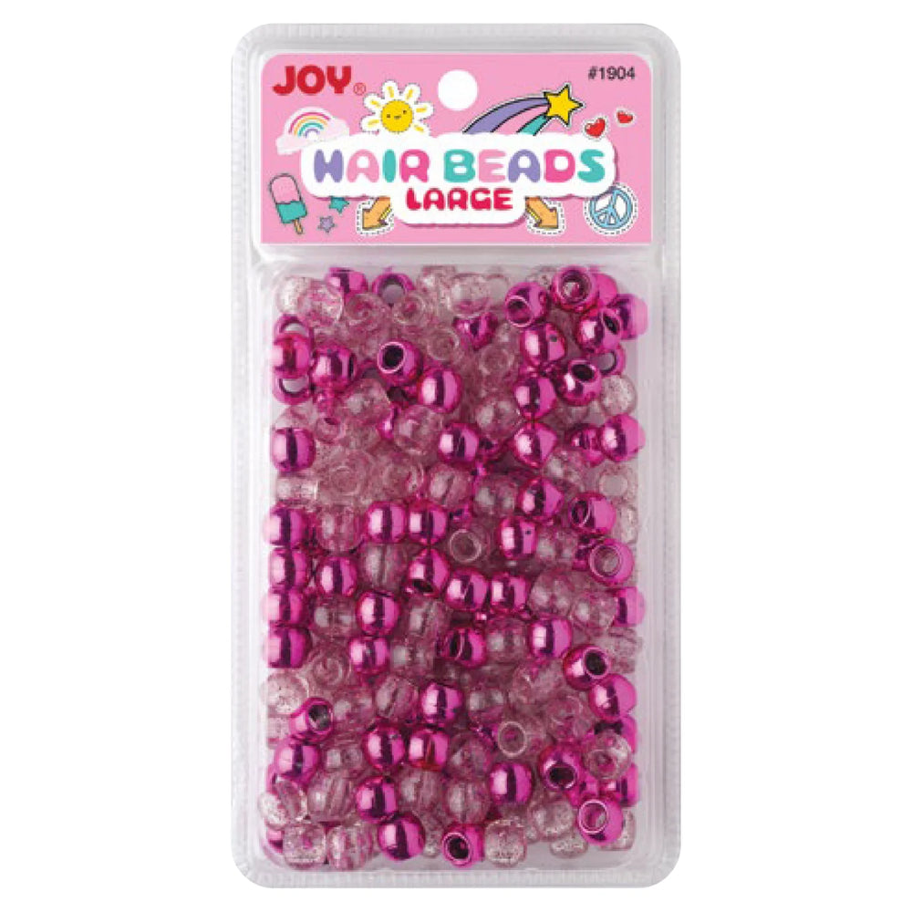 
                  
                    Load image into Gallery viewer, Joy Large Hair Beads 240Ct Pink Metallic &amp;amp; Glitter
                  
                