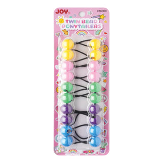Joy Twin Beads Ponytailers 10Ct Asst Spring Color