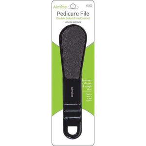 Almine Angled Pedicure File Asst Color for softening skin and removing corns, callouses, and hard skin, washable and reusable.