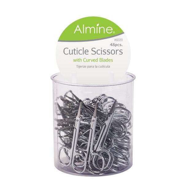 Almine Cuticle Scissors in Jar 48Ct
