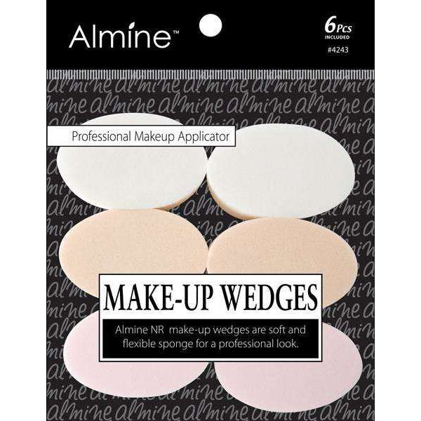 Almine Makeup Wedges 6Ct Oval Shape Makeup Sponges Almine   