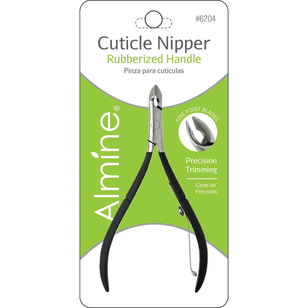 Almine Stainless Steel Nipper With Rubberized Black Handle Nail Clippers Almine   