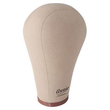 Annie International:Annie Cork Canvas Block Mannequin Head Tall 22in, 1 Count Wig Display, Beige