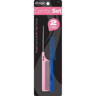 Annie Comb Set Twist Comb & Pin Tail Comb