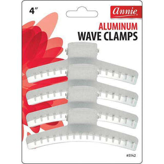 Annie Aluminum Wave Clamps 4In 4Ct