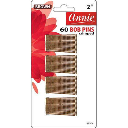 Annie International:Annie Bob Pins 2" 60Ct Brown