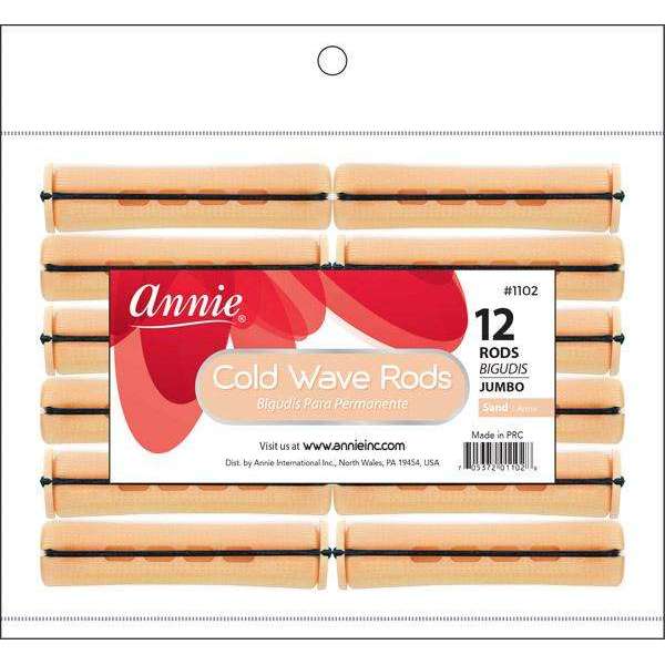 Annie Cold Wave Rods Jumbo 12Ct Sand