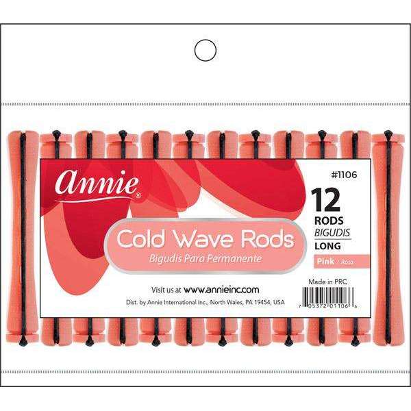 Annie Cold Wave Rods Long 12Ct Pink Cold Wave Rods Annie   