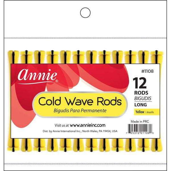Annie Cold Wave Rods Long 12Ct Yellow