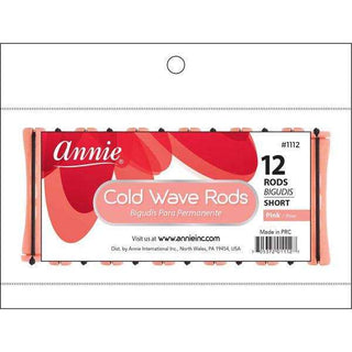 Annie Cold Wave Rods Short 12Ct Pink
